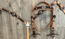 Load image into Gallery viewer, Cowboy headstall and Scalloped breast collar #9171069172